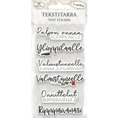J.K. Primeco 2 sheets Toivotukset musta Text sticker