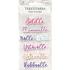 J.K. Primeco 2 sheets Läheisille pastelli Text sticker