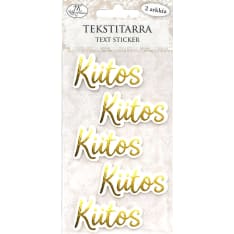 J.K. Primeco 2 sheets Kiitos kulta Text sticker