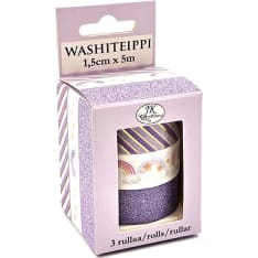 J.K. Primeco 3rll 1,5cm x 5m Lila washiteippi