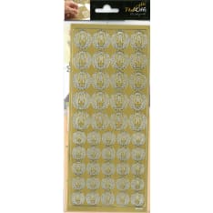 Peel-off sticker Lyre gold