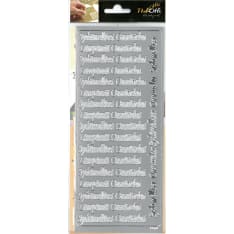 Peel-off sticker Sydämelliset onnittelut silver