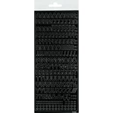 Peel-off sticker letters black