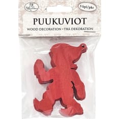 J.K. Primeco Tonttu punainen 5 kpl puukuvio
