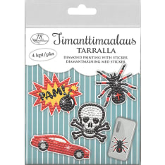 J.K. Primeco Punamusta timanttimaalaustarra
