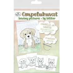 J.K. Primeco 4kpl A5 Kissat ja koirat ompelukuvat