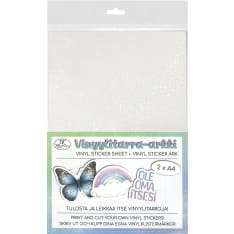 J.K. Primeco 2ark A4 hologrammi piste valkoinen vinyylitarra