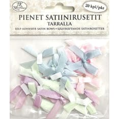 J.K. Primeco 20pcs small pastel Self-adhesive satin bow