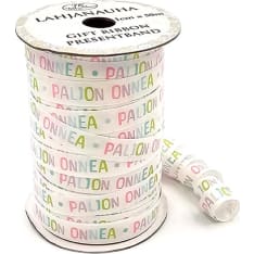 J.K. Primeco 1cm x 50m Paljon onnea pastelli Gift ribbon