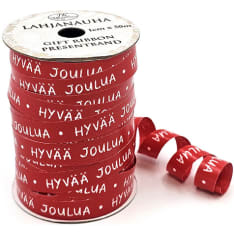 J.K. Primeco Hyvää joulua punainen 1cm x 50m lahjanauha