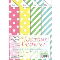J.K.Primeco A6 Värikäs kartonkilajitelma