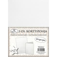 J.K. Primeco kimalle valkoinen 2-os korttipohja
