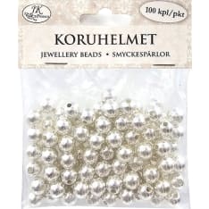 JK Primeco 100pcs silver colored jewelry beads
