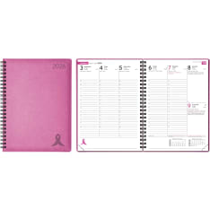 Roosa nauha Pinkki A5 2026 vuosikalenteri