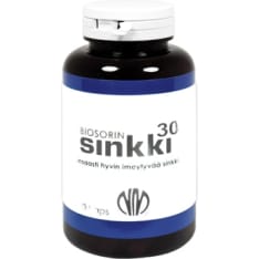 Natura Media Biosorin Sinkki 30 mg 120 kaps. ravintolisä
