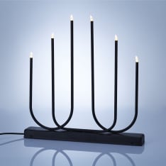 Decora 6led black candlestick