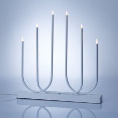 Decora 6led white candlestick