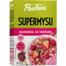 Paulúns Mansikka ja Vadelma 400g granola
