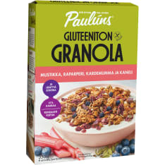 Paulúns Mustikka-Raparperi-Kardemumma-Kaneli Gluteeniton 350g granola