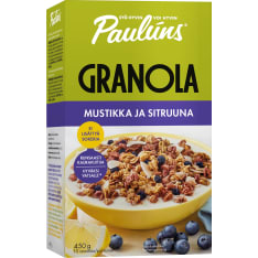 Paulúns Mustikka ja Sitruuna 450g granola