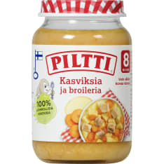 Piltti 190g Kasviksia ja broileria lastenateria 8kk