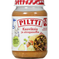 Piltti 190g Kasviksia ja stroganoffia lastenateria 1-3v