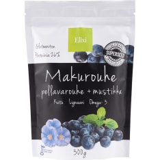 Elixi Makurouhe Mustikka 300g pellavansiemenrouhe