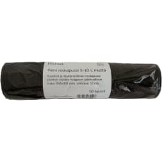 Rosa 5-10 l 50 kpl musta pieni roskapussi