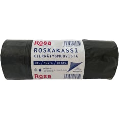 Rosa LD 30 l 20 kpl/rll musta roskakassi