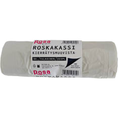 Rosa LD 30 l 20 kpl/rll valkoinen roskakassi