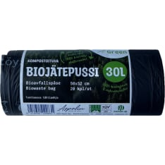 A. Green 30 l 20 kpl kompostoituva biojätepussi