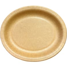 Pink 6 pcs 26x31cm oval biodegradable plate