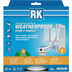 Rk L 25 m white window and door seal