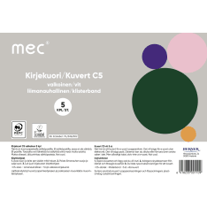 M.E.C 5kpl C5 kirjekuori liimanauhalla