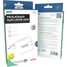 Wave 65W Pikalataava GaN 2 x USB-C verkkolaturi