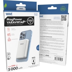 Wave MagPower 5000mAh lisävirtalähde langattomalla latauksella