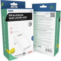 Wave Slim 65W Pikalataava GaN verkkolaturi