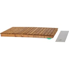 Inora 90x200 cm ruskea kestopuu laiturin ramppi
