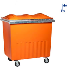 Inora 660 L orange waste container