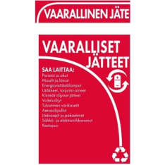 Inora VAARALLINEN JÄTE lajittelutarra