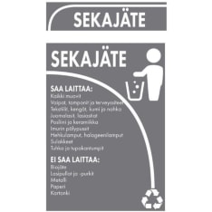 Inora SEKAJÄTE lajittelutarra