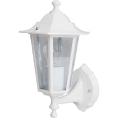 Lantern light, 6-glass E27 in white with bottom mount