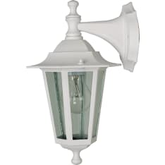 Lantern light with 6- glass, E27, white, top-mounte