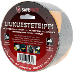 SafeMate 50mm x 5m kelta-musta liukuesteteippi