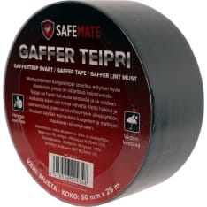 SafeMate 50mm x 25m musta gaffer teippi