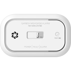 SafeMate carbon monoxide detector with digital display and muting function