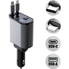 AX4 Type-C/Lightning carcharger cord