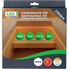 Led Energie valkoinen 2m 2700K 10W/m IP67 LED-saunanauha