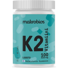 Makrobios K2 vitamiini 60 tablettia 21g ravintolisä