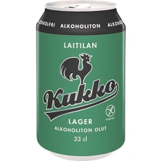Laitilan Kukko Lager 0,33 l alkoholiton olut